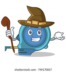 Witch tape measure character cartoon