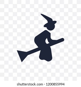 Witch transparent icon. Witch symbol design from Fairy tale collection. Simple element vector illustration on transparent background.