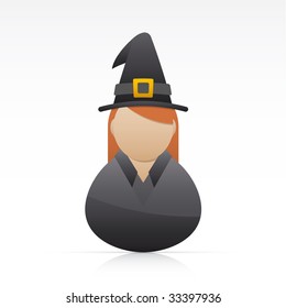 Witch. Vector in Adobe Illustrator EPS for multiple applications.
