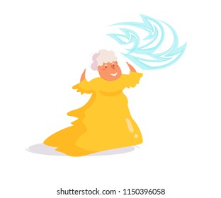 Witch Vector. Cartoon. Isolated art on white background. Flat