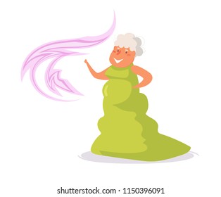 Witch Vector. Cartoon. Isolated art on white background. Flat