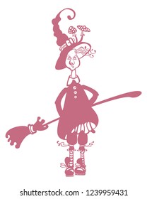 Witch. Vector drawing
