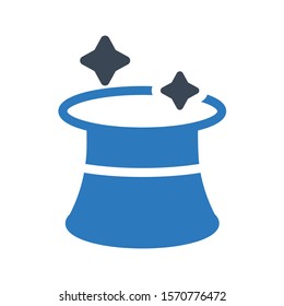 witch vector glyph colour icon