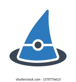 witch vector glyph colour icon