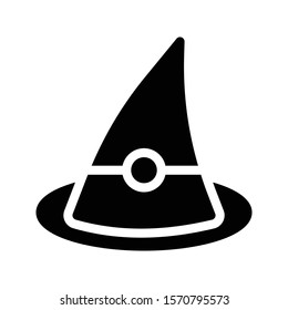 witch vector glyph flat icon 