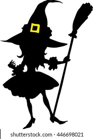 Witch. vector illustration. Cartoon