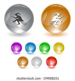 Witch. Vector interface element.