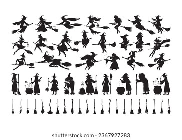 Witch Vector For Print, Witch Clipart, Witch vector Illustration