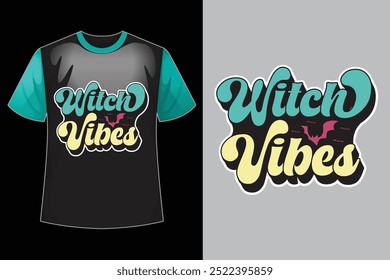 Witch Vibes retro t shirt design