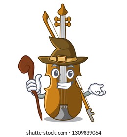 Witch violin in the cartoon music room