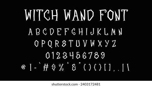 Witch Wand Display Typeface. Make a stunning work with Witch Wand halloween display font. 