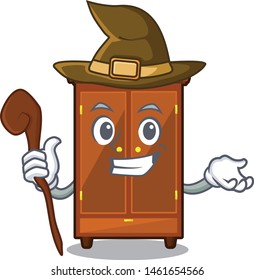 Witch wardrobe isolated in the a cartoon