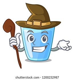 Witch water glass isolated on the mascot