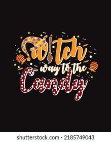 Witch way to the candy Vector Illustration