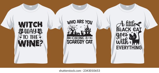 Witch way to the wine Halloween svg T Shirt Design.