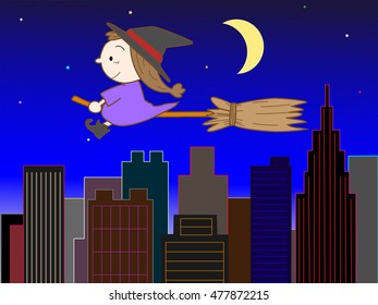 The witch who plays an active part in the Halloween.