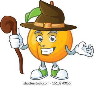 Witch whole nutmeg character cartoon with mascot