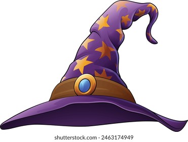 A witch or wizard hat wizards magician cap Halloween design element