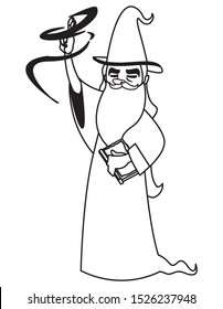 witch and wizard of tales characters vector illustration design