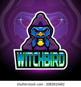 Witchbird esport logo mascot design