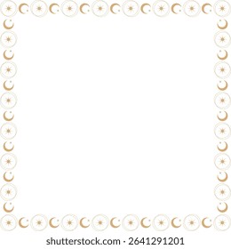 Witchcraft frame. Vector celestial prediction eye template for your text. Eye of Providence