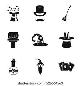 Witchcraft icons set. Simple illustration of 9 witchcraft vector icons for web