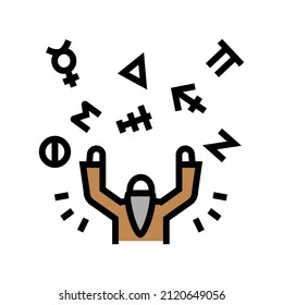 vector de icono de color mágico de brujería. signo mágico de brujería. ilustración de símbolo aislado