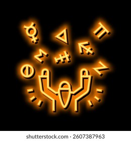 witchcraft magic neon light sign vector. witchcraft magic illustration