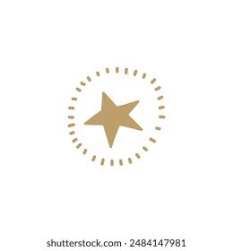 Witchcraft mystical vector illustration: esoteric sign of a five-pointed star in a circle, alchemical symbols of Wicca. Ideal for tattoos or occult designs presented as a flat isolated piece of art.
