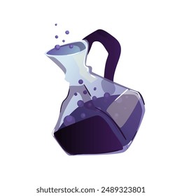 Botella de poción de brujería. ilustración mística boho. Silueta de botella con elixir mágico o veneno. Símbolo de Vector oculto. Elemento de diseño Alchemy. Afiche místico esotérico.