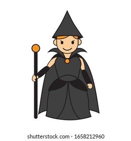 Witcher cartoon character vector design graphic