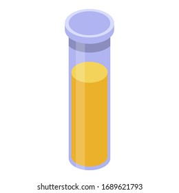 Witcher test tube icon. Isometric of witcher test tube vector icon for web design isolated on white background