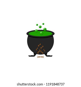 Witches boiler of the icon of halloween