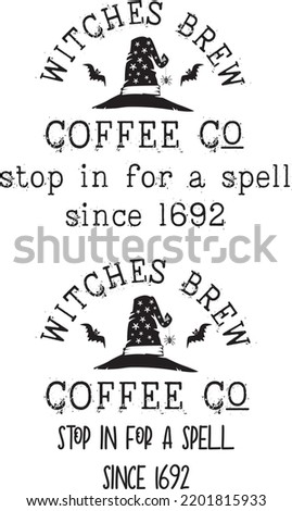 Witches Brew, Coffee Halloween, Witch Hat