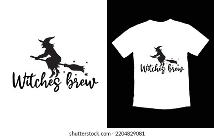 witches brew - Halloween t shirt svg vector file template, witches, pumpkin,  fall background