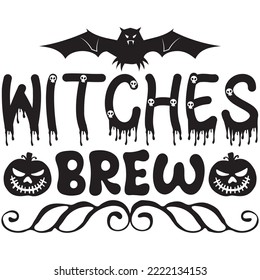 Witches Brew T-shirt Design Vector File.