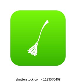 Witches broom icon digital green for any design isolated on white vector illustration