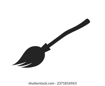 witches broom icon. halloween and wizard symbol. isolated vector image in simple style