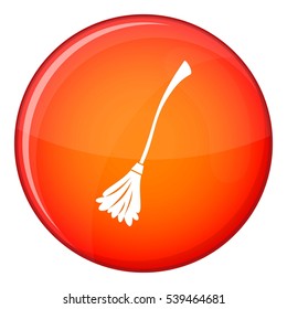 Witches broom icon in red circle isolated on white background vector illustration