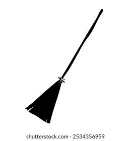 Witches broom icon. Vector illustration isolated on white background
