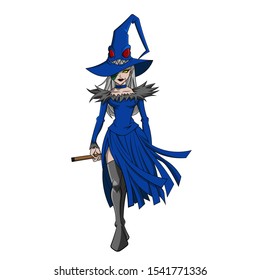 Witches cartoon characters for the Halloween festival