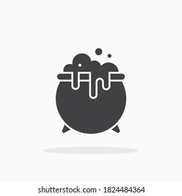 Witches cauldron icon. For your design, logo. Vector illustration.
