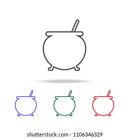 Witches cauldron with potion icon. Elements of Halloween in multi colored icons. Premium quality graphic design icon. Simple icon for websites, web design, mobile app on white background