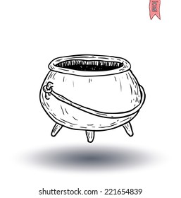   Witches cauldron. vector illustration