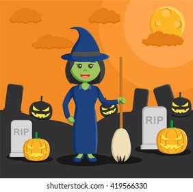 witches at halloween party
