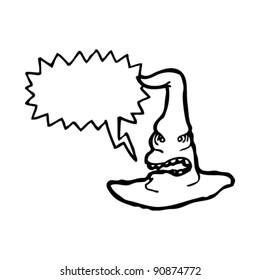 witches hat with face cartoon