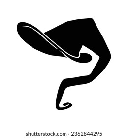 Witches Hat Silhouette Illustration Isolated In White