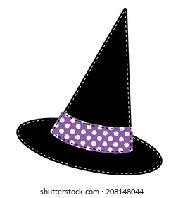 Witches hat vector on transparent background