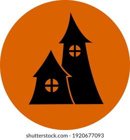 Witches house, illustration, vector on white background.