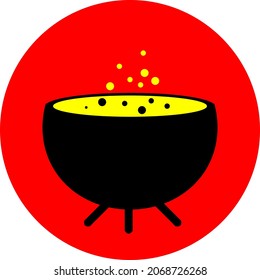 Witches potion, illustration, vector, on a white background.